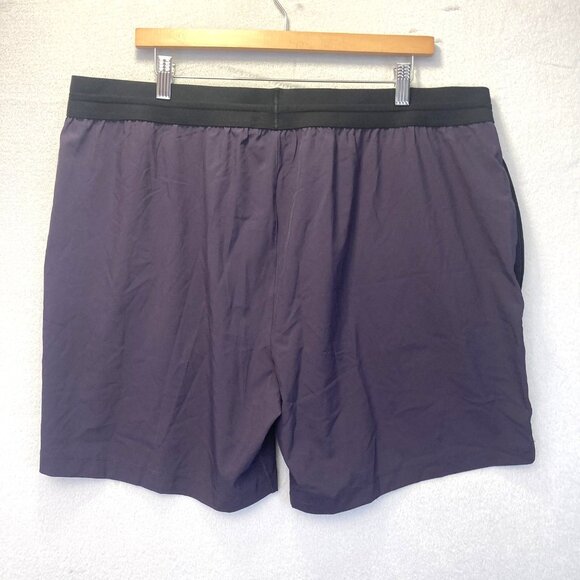 Rhone Mako Tech Athletic Shorts Mens 2XL Purple Zip Pockets Stretch 100926 XXL - Picture 2 of 16